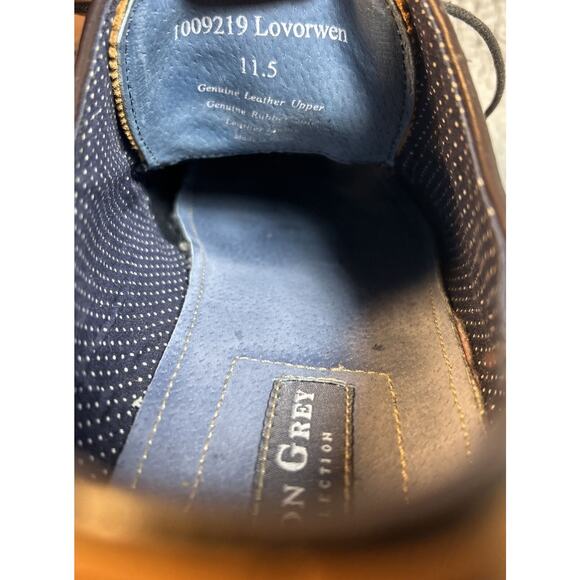Aston Grey Collection Lovorwen Brown Wingtip Oxfords 11.5 - Picture 10 of 16